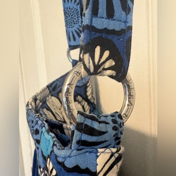 Vera Bradley Blue Bayou Crossbody Purse Double Front Zippers - Picture 8 of 10